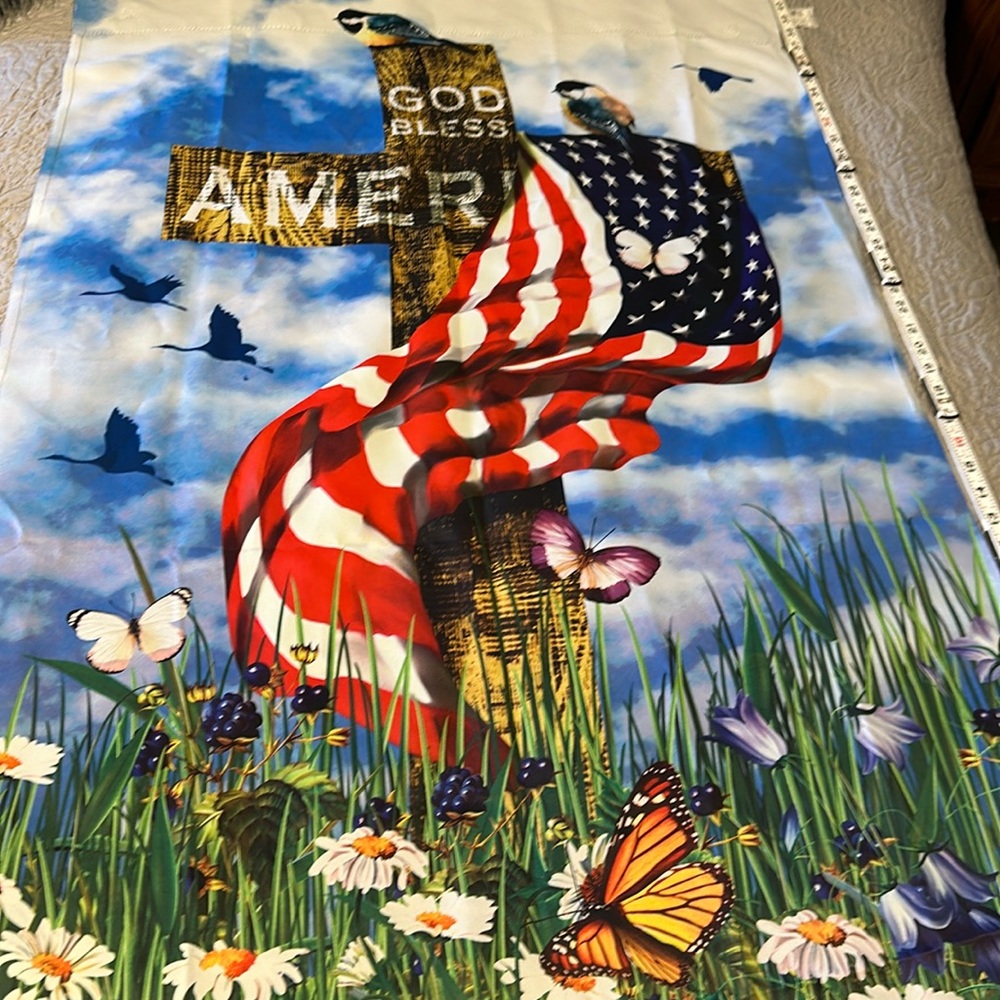 Large God Bless America New Flag.
